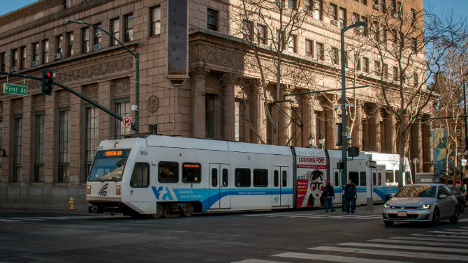 VTA Light Rail Downtown San Jose